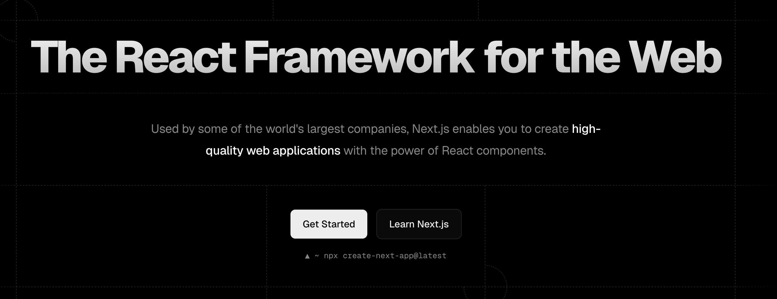 nextjs get started